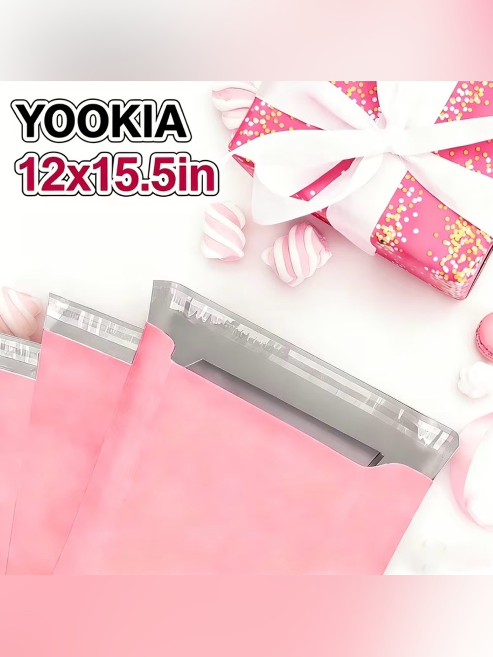 Polymailers - Pink Peel & Stick 12x15 (Set of 25)